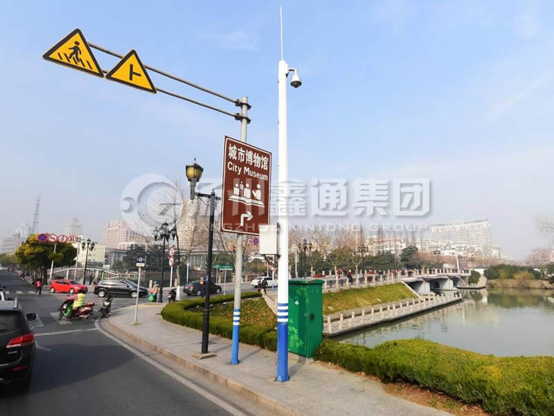 DJG-017，電子警察桿，監(jiān)控球機立桿